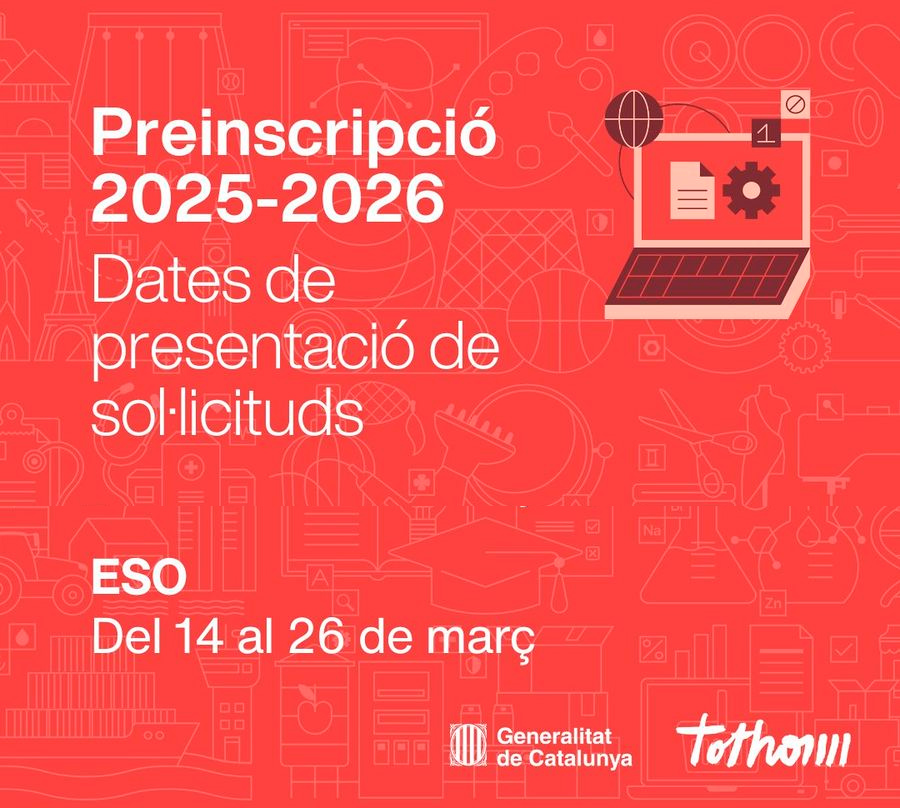 Dates preinscripció ESO CURS 25-26